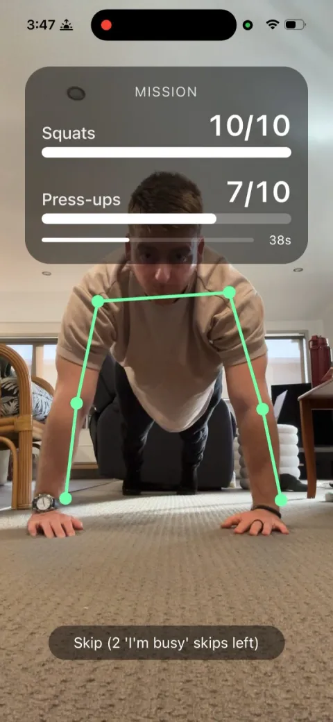 Real-time push-up tracking