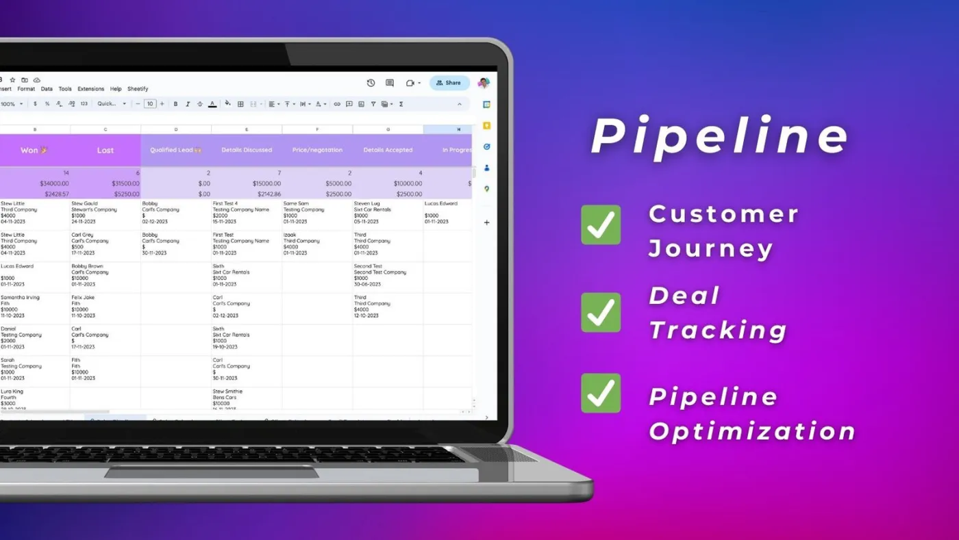 Track every deal in the sales pipeline
